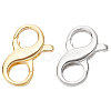 SUNNYCLUE 2Pcs 2 Colors 925 Sterling Silver Double Opening Lobster Claw Clasps FIND-SC0003-52-1