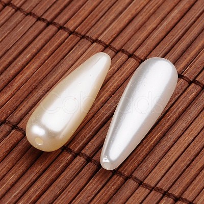 Teardrop Acrylic Imitation Pearl Beads X-OACR-O002-3287-1