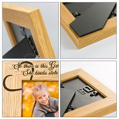 Natural Wood Photo Frames DIY-WH0234-006-1