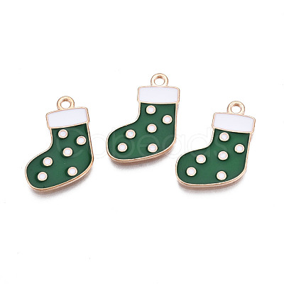 Christmas Alloy Enamel Pendants ENAM-Q442-63A-1