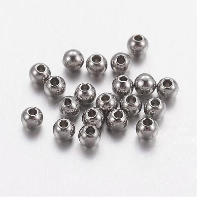 Tarnish Resistant 201 Stainless Steel Beads STAS-R033-3mm-1