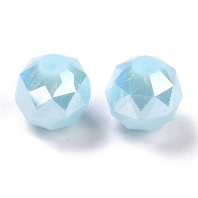 Electroplate Opaque Glass Beads EGLA-B003-02A-02-1