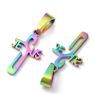 Easter 304 Stainless Steel Pendants STAS-Z018-14MC-1