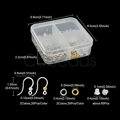 40Pcs 2 Color Eco-Friendly Plastic Earring Hooks DIY-YW0007-13-1