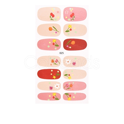 Full Cover Strawberry Flower Nail Stickers MRMJ-T100-025-1