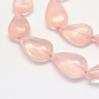 Natural Rose Quartz Beads Strands G-G695-09-1