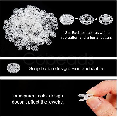 ARRICRAFT Transparent Resin Snap Fasteners BUTT-AR0001-06-1