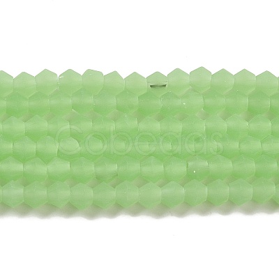 Imitation Jade Frosted Glass Bead Strands EGLA-A039-J4mm-MD01-1