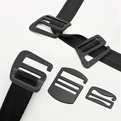 WADORN 6Pcs 3 Style Zinc Alloy Adjustable Buckles FIND-WR0010-85-1