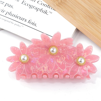 Flower PVC Large Claw Hair Clips PW-WG11512-06-1