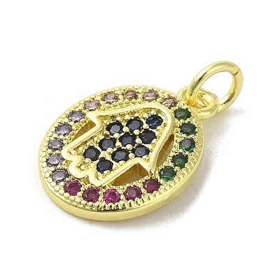 Brass Micro Pave Cubic Zirconia Pendants KK-M283-13G-02-1