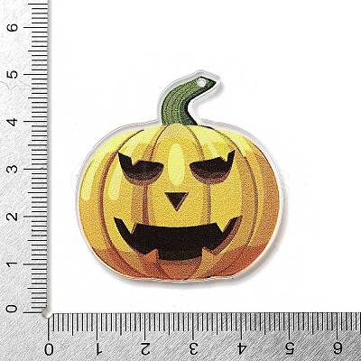 Halloween Theme Opaque Acrylic Pendants SACR-Z005-08B-1