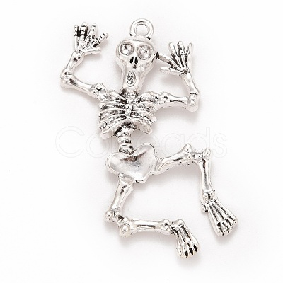 Halloween Tibetan Style Alloy Pendants FIND-B007-01AS-1