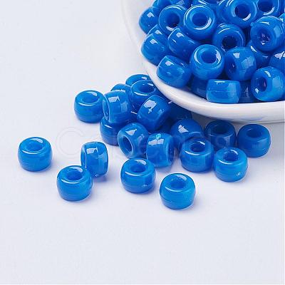 Opaque Acrylic European Beads PL338-10-1