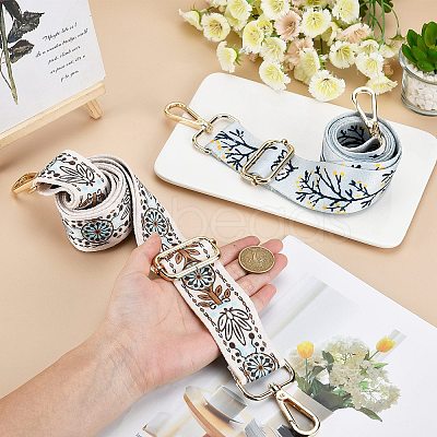 PandaHall Elite 2Pcs 2 Colors Polyester Adjustable Folk Custom Bag Strap FIND-PH0001-54-1