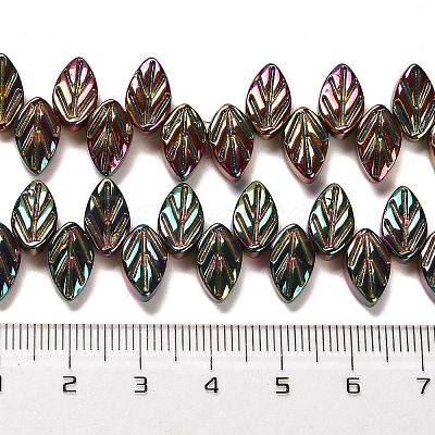 Electroplate Glass Beads Strands EGLA-B004-02A-FP01-1