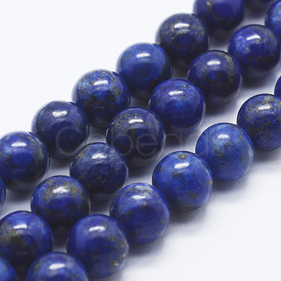 Natural Lapis Lazuli Beads Strands G-P348-01-8mm-1