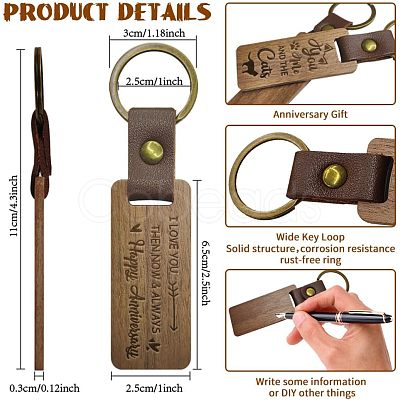 Walnut Wood Keychain KEYC-WH0044-007-1