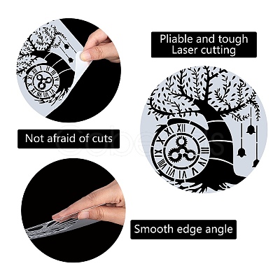 Plastic Reusable Drawing Painting Stencils Templates DIY-WH0244-031-1