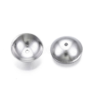 Non-Tarnish 304 Stainless Steel Bead Caps STAS-S057-48C-P-1