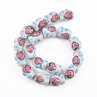 Handmade Porcelain Bead Strands PORC-N007-14F-1