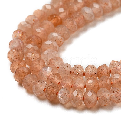 Natural Peach Moonstone Beads Strands G-A097-C02-01-1