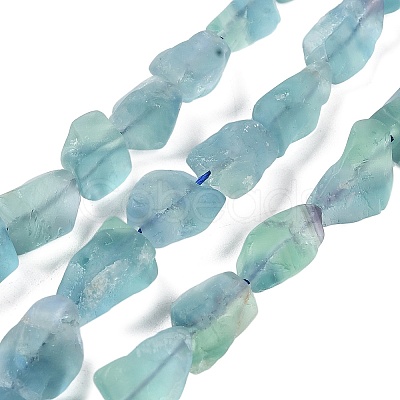 Raw Rough Natural Fluorite Beads Strands G-G116-B03-01-1