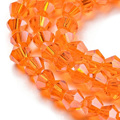 Transparent Electroplate Glass Beads Strands GLAA-F029-3mm-C11-1