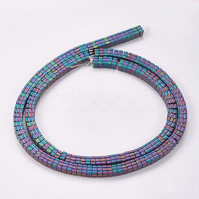 Electroplated Non-magnetic Synthetic Hematite Beads Strands G-P367-F04-1