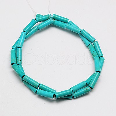 1 Strand Column Synthetic Turquoise Beads Strands X-TURQ-G120-4x13mm-15-1