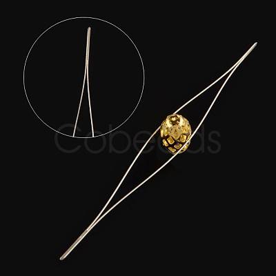 Non-Tarnish Stainless Steel Collapsible Big Eye Beading Needles ES001Y-S-125mm-1