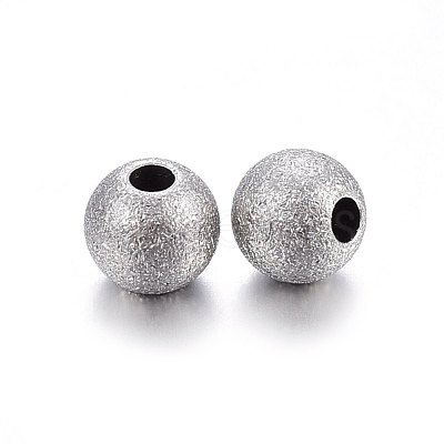 Tarnish Resistant 304 Stainless Steel Textured Beads STAS-F174-32P-C-1