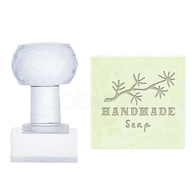 Clear Acrylic Soap Stamps DIY-WH0438-018-1