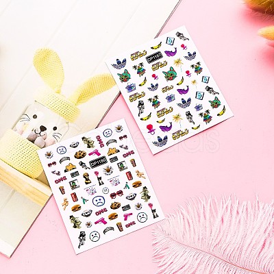 Faddish Nail Decals Stickers MRMJ-R102-DP-M-1