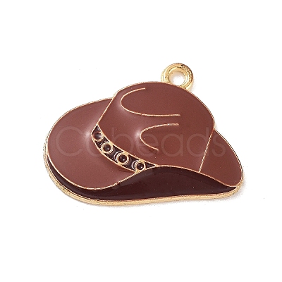 West Cowboy Theme Golden Plated Alloy Enamel Pendants FIND-B036-02B-1