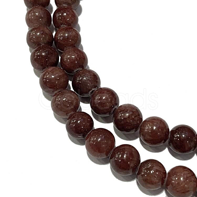 Natural Mashan Jade Round Beads Strands G-D263-8mm-XS14-1