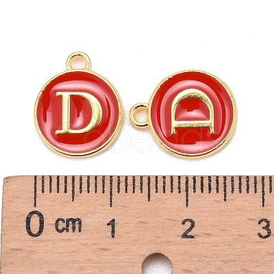 Golden Plated Alloy Enamel Charms X-ENAM-S118-03D-1