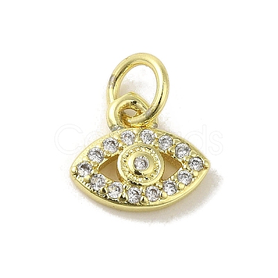 Brass Micro Pave Cubic Zirconia Charms KK-M283-19B-01-1