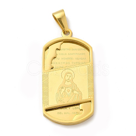 Ion Plating(IP) 304 Stainless Steel Religion Pendants STAS-E184-18G-1