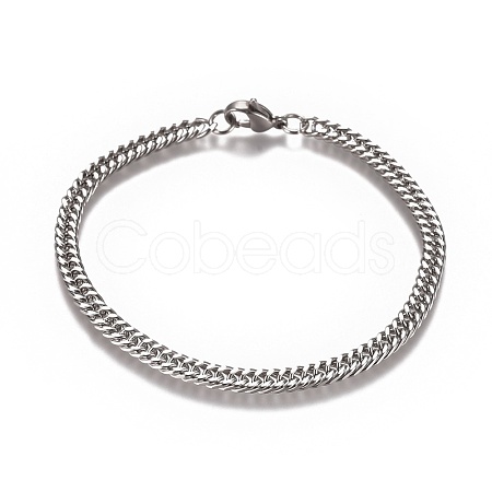 Men's Cuban Link Chain Bracelets BJEW-E369-15C-1