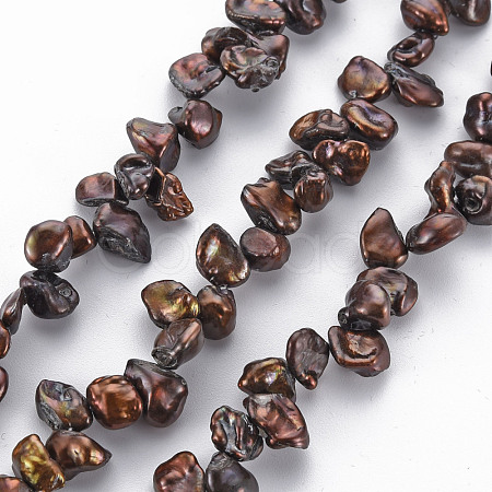 Natural Keshi Pearl Beads Strands PEAR-S021-028B-1