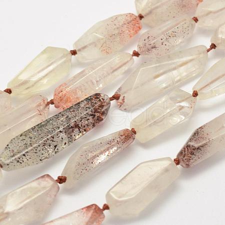 Natural Quartz Beads Strands G-L464-12-1