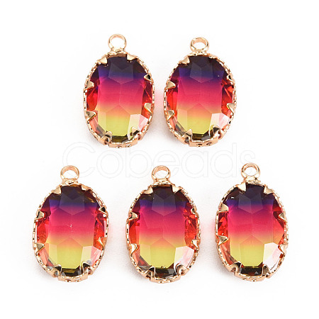 Gradient Color Glass Pendants GLAA-S193-006-B05-1