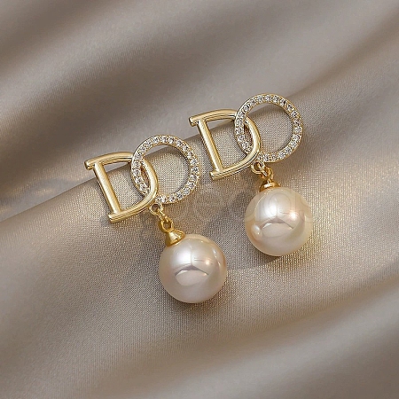 Imitation Pearl Bead Dangle Earrings for Women FS-WG85681-04-1