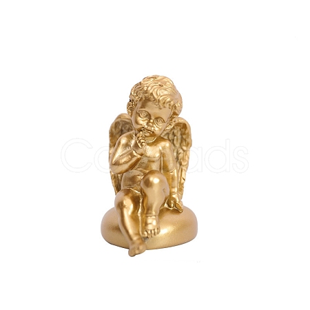 Resin Carved Cupid Statue Home Decoration DJEW-PW0012-024D-1
