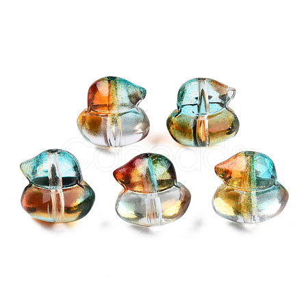 Transparent Spray Painted Glass Beads GLAA-N035-023-G02-1
