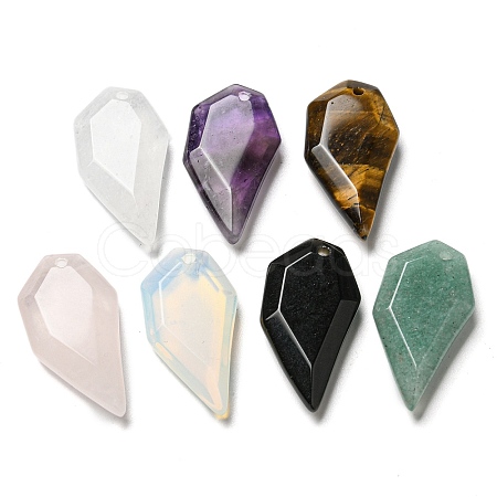Natural & Synthetic Mixed Gemstone Pendants G-G052-A-1
