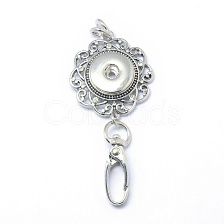 Alloy Rhinestone Snap Pendant Making PALLOY-Q315-01-1