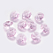 Faceted Glass Rhinestone Charms, Imitation Austrian Crystal, Cone, Light Rose, 8x4mm, Hole: 1mm