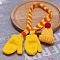 Mini Cloth Doll Scarf & Hat, for Doll Making Supplies, Yellow, 55x40x10mm